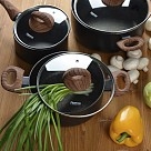 Набір посуду Fissman BLACK COSMIC 6 предметів (4348)