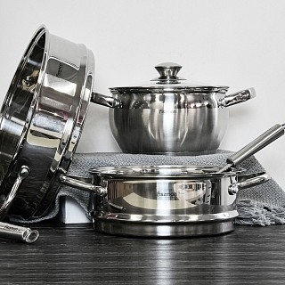 Вставка-пароварка Fissman 20x8 см з двома ручками (5118)