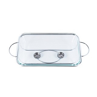 Прямоугольный мармит Fissman 39,5x24x6,5 см/4,0 л жаростойкое стекло (6047)