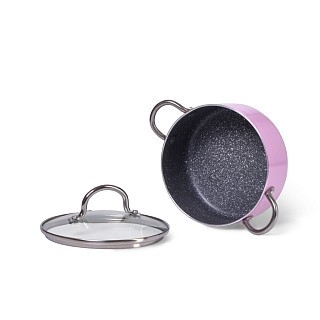 Кастрюля со стеклянной крышкой Fissman MINI CHEF 16x7 см на 1,3 л (4238)