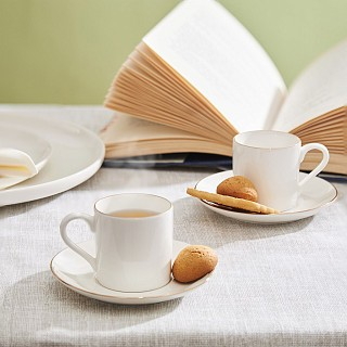 Набір Fissmanз 2-х кухлів FLOREE 100 мл з блюдцем порцеляна (3670)