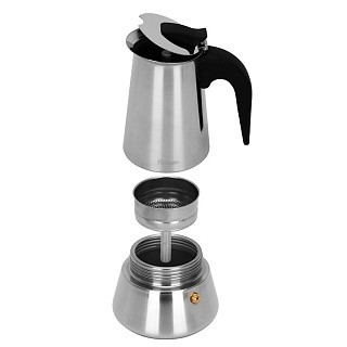 Гейзерная кофеварка Fissman на 6 порций / 360 мл нержавеющая сталь (3240) Гейзерная кофеварка Fissman на 6 порций / 360 мл нержавеющая сталь (3240)