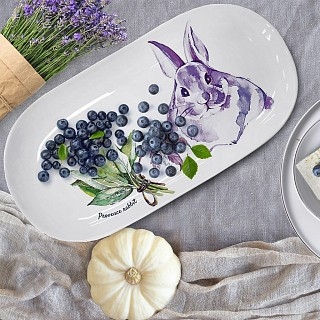 Блюдо Fissman PROVENCE RABBIT 30х15х2.5 см фарфор (13957)