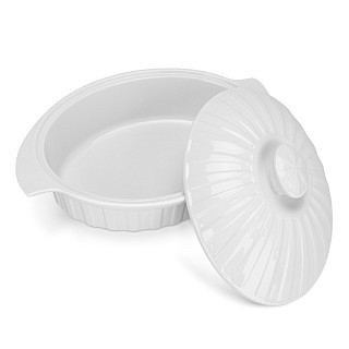 Овальная форма для запекания Fissman 26х20,5х13 см / 1,6 л с крышкой фарфор цена за шт (14174)