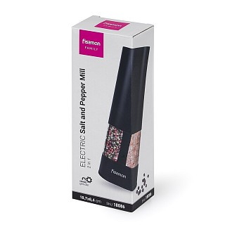 Мельница для соли и перца Fissman электрическая 2-в-1 18,7x6,4 см (18086)