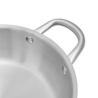 Сковорідка глибока Fissman AETERNUM 24x7 см зі скляною кришкою нержавіюча сталь (15106)