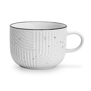 Чашка Fissman ART DECO 250 мл с блюдцем фарфора (13549)