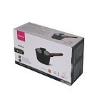 Ківш Fissman FEORELLA 16x8,5 см 1,45 л зі скляною кришкою алюміній з антипригарним покриттям (14510)