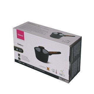 Ківш Fissman FEORELLA 16x8,5 см 1,45 л зі скляною кришкою алюміній з антипригарним покриттям (14510) Ківш Fissman FEORELLA 16x8,5 см 1,45 л зі скляною кришкою алюміній з антипригарним покриттям (14510)