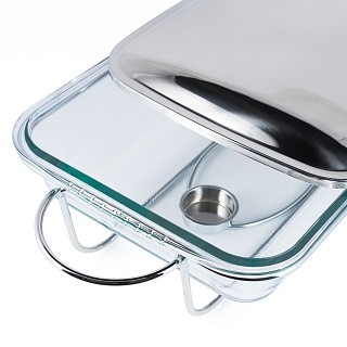 Прямоугольный мармит Fissman 39,5x24x6,5 см/4,0 л жаростойкое стекло (6047)