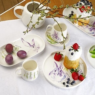 Тарелка Fissman PROVENCE RABBIT 25 см фарфор (13951)