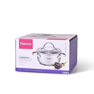 Кастрюля со стеклянной крышкой Fissman LUMINOSA 24x11,5 см на 5,1 л (5334)