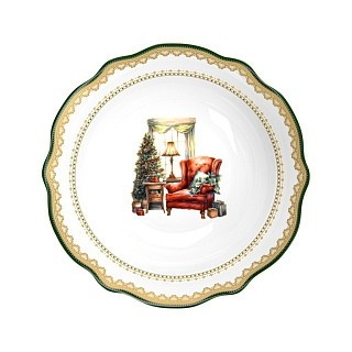 Салатник Fissman 23,5x6,5 см CHRISTMAS EVE фарфор (13757)