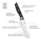 Сантоку ніж Fissman TAKATSU 18 см (2360)