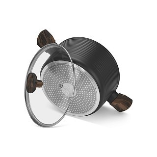Каструля Fissman 24x12 см / 4,6 л CUISINE зі скляною кришкою алюміній з антипригарним покриттям (14593) Каструля Fissman 24x12 см / 4,6 л CUISINE зі скляною кришкою алюміній з антипригарним покриттям (14593)