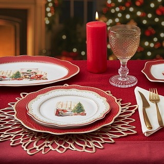 Тарелка Fissman CHRISTMAS EVE 20 см фарфор (16027)