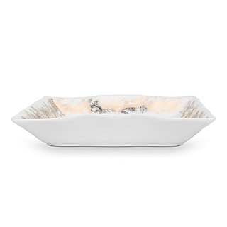 Блюдо Fissman CHRISTMAS квадратное 22х22 см фарфор (14020)