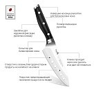 Кухарський ніж (деба) Fissman TAKATSU 18 см (2359)