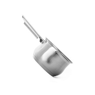 Ківш Fissman FELINA 14x8,5 см / 1,1 л зі скляною кришкою нержавіюча сталь (5497)