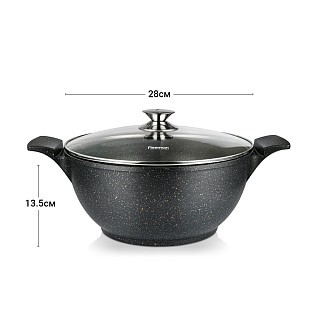 Котел Fissman GRANDE 28x13,5см / 6,5л со стеклянной крышкой (14320) Котел Fissman GRANDE 28x13,5см / 6,5л со стеклянной крышкой (14320)