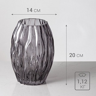 Ваза Fissman 20 см стекло (13515)