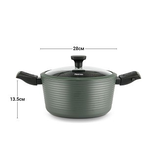 Каструля Fissman BRILLIANT 28x13,5 см / 7,1л зі знімними ручками (14383) Каструля Fissman BRILLIANT 28x13,5 см / 7,1л зі знімними ручками (14383)