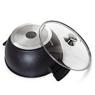 Каструля Fissman GRANDE 30x14 см / 7,7 л зі скляною кришкою (14321)