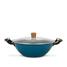 Сковорода Fissman SEAGREEN 30x10,5 см/5 л с деревянной ручкой (4013)