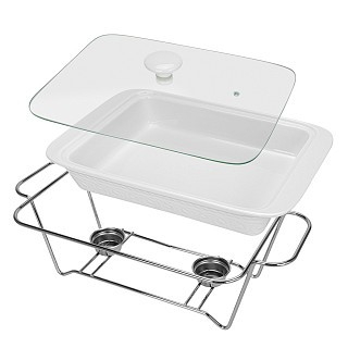 Мармит прямоугольный Fissman PARMIGIANO 367x228x63 см/23 л фарфор (13709)