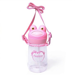 Пляшка для води Fissman 480 мл з трубочкою (6854)