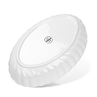 Блюдо сервировочное Fissman 34,2x18,7х6,5 см на стальной подставке фарфора (16122)