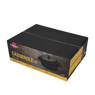 Утятниця Fissman 33x26 см / 6 л з кришкою чавун (4031)