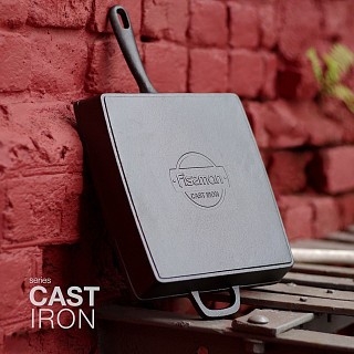 Квадратная сковорода-гриль Fissman 28х4,7 см с ручкой (4137) Квадратная сковорода-гриль Fissman 28х4,7 см с ручкой (4137)