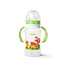 Пляшка для годування Fissman 300 мл з ручками колір салатовий (6897)