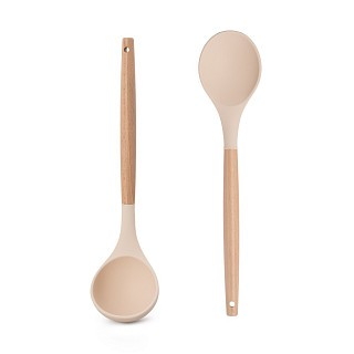 Набор кухонных инструментов Fissman FELAN примет с буковыми ручками силикон (17294)