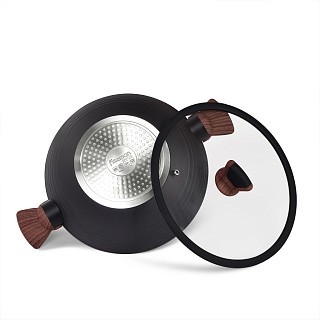 Вок Fissman DIAMOND GREY 3,6 л со стеклянной крышкой (14302) Вок Fissman DIAMOND GREY 3,6 л со стеклянной крышкой (14302)