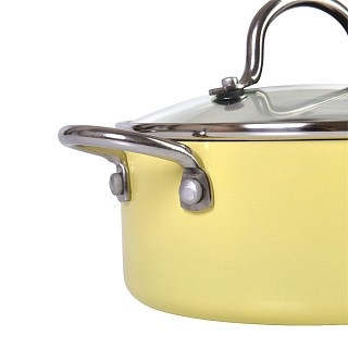 Кастрюля со стеклянной крышкой Fissman MINI CHEF 16x7 см на 1,3 л (4239)