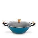 Пательня - вок Fissman SEAGREEN 30x10,5 см / 5 л з дере`яною ручкою (4013)