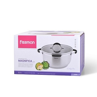 Каструля зі скляною кришкою Fissman MAGNIFICA 26x13,5 см на 7,1 л (5355) Каструля зі скляною кришкою Fissman MAGNIFICA 26x13,5 см на 7,1 л (5355)