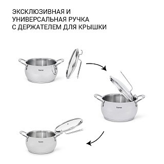 Кастрюля Fissman VITA 22x12,5 см 4,5 л со стеклянной крышкой нержавеющая сталь (5217) Кастрюля Fissman VITA 22x12,5 см 4,5 л со стеклянной крышкой нержавеющая сталь (5217)