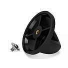 Кришка Fissman 24 см зі сталевим обідком, колір ЧОРНИЙ скло (19892)