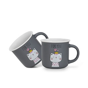 Набір з 2-х кухлів Fissman FOR YOU 380 мл порцеляна (3715)