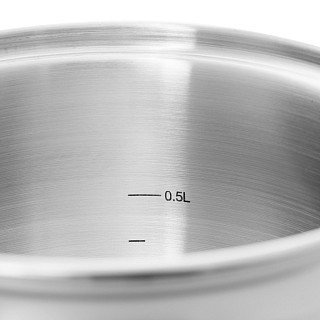 Ківш Fissman FELINA 14x8,5 см / 1,1 л зі скляною кришкою нержавіюча сталь (5497)