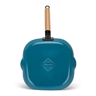 Квадратная сковорода-гриль Fissman 28x3 см чугун (4046) Квадратная сковорода-гриль Fissman 28x3 см чугун (4046)