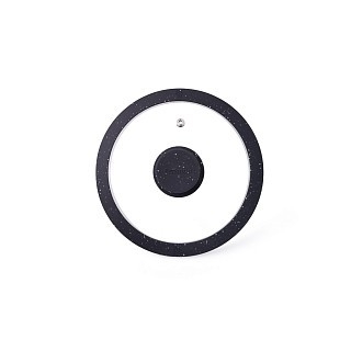 Крышка Fissman 18 см ARCADES с "мраморным" силиконовым ободком черный цвет стекло (19901) Крышка Fissman 18 см ARCADES с "мраморным" силиконовым ободком черный цвет стекло (19901)