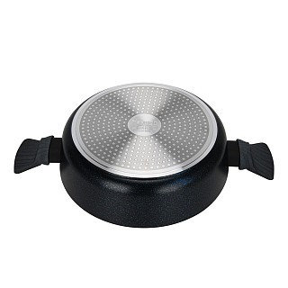 Сотейник Fissman зі скляною кришкою FERRO 26x7,5 см 3,49 л алюміній з антипригарним покриттям (14526)