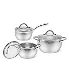 Набір посуду Fissman NANCY 6 предметів зі скляними кришками (5830)