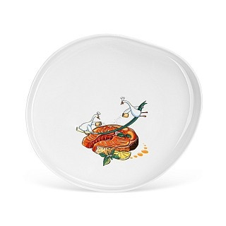 Тарілка Fissman BON APPETIT 27,5x25x2,5 см порцеляна (13029)