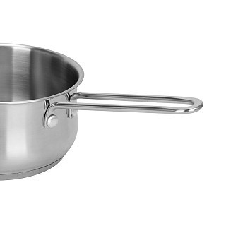 Ковш Fissman со стеклянной крышкой GULLIVER 14x7,5 см/1,1 л нержавеющая сталь (5427)