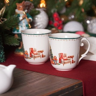 Набор из 2-х кружек Fissman 350 мл CHRISTMAS EVE фарфор (13761)